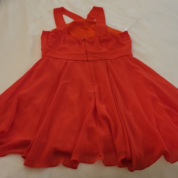 Lulus flowy fit and flare coral dress - Picture 4 of 5